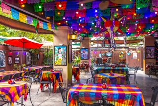 Colorful dining room at El Patio Mexican Restaurant